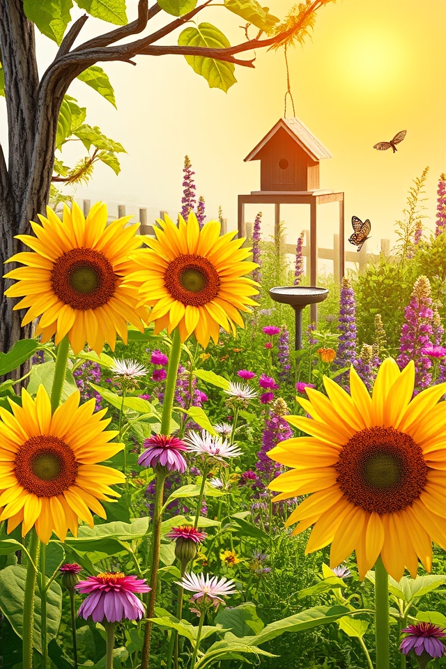 wildlife friendly sunflower gardens