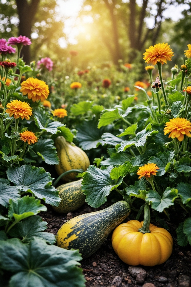 attract bees with flowering plants