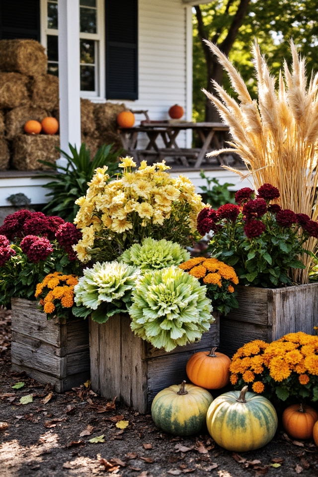 autumn container garden display