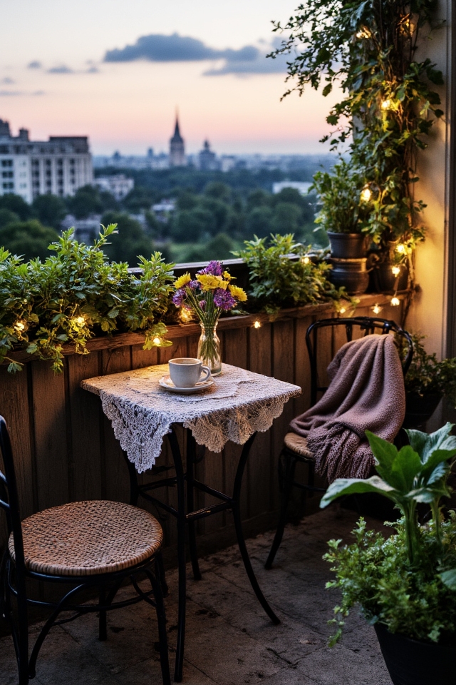 charming compact balcony setup