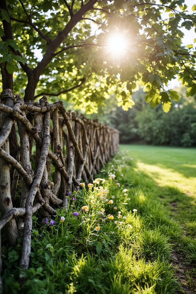 creative natural garden fencing