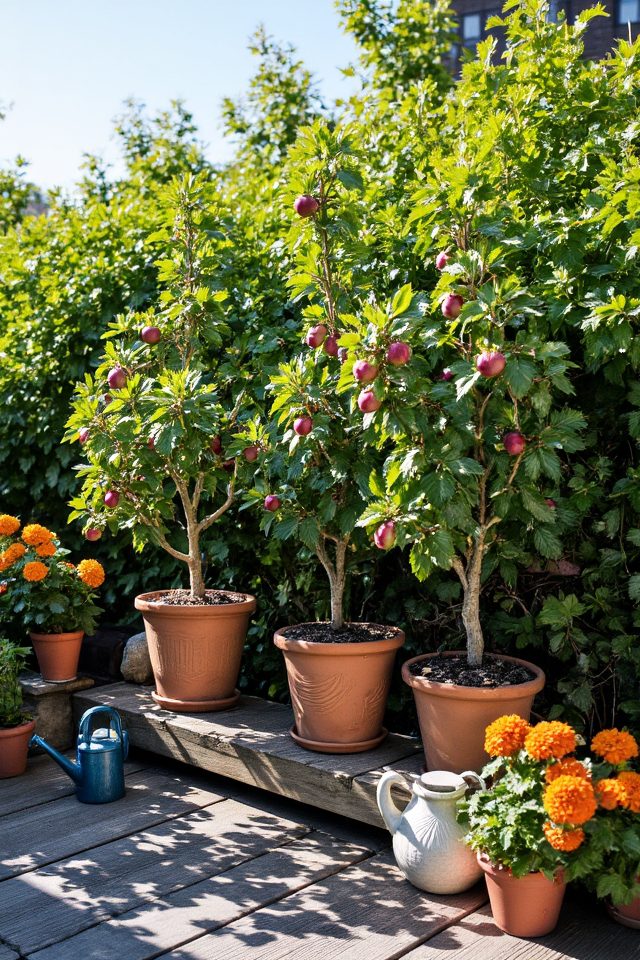 dwarf apple trees in containers