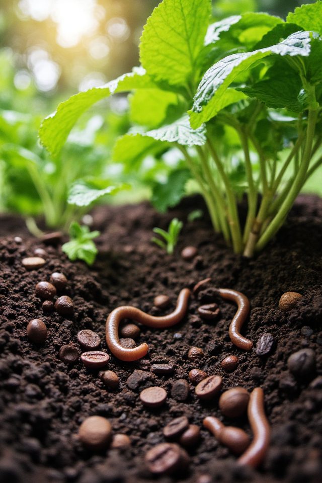 encourage worms with coffee