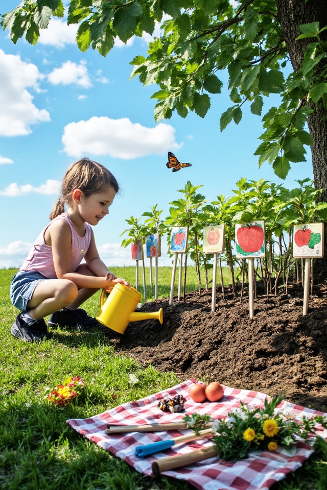 engaging kids in gardening