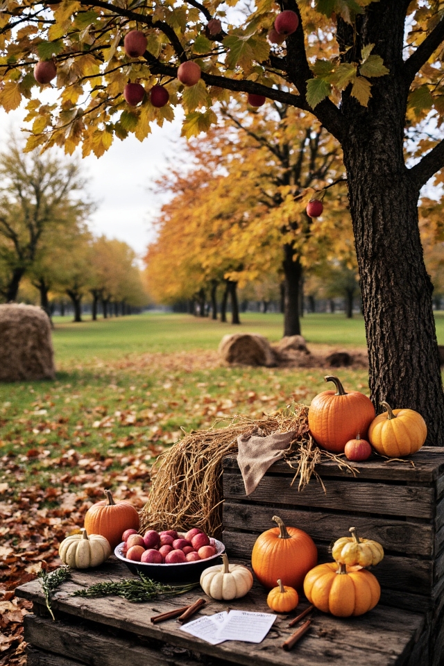 fall harvest apple display