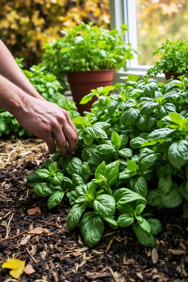 fall herb garden care