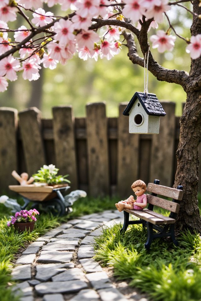 heartfelt miniature garden tribute