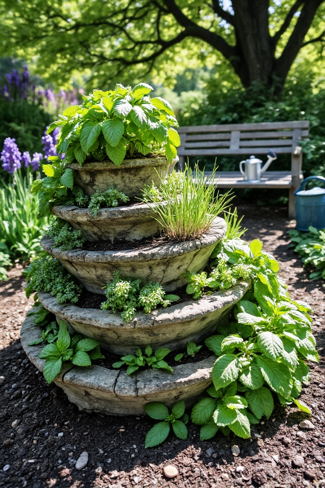 herb spiral for grandparents