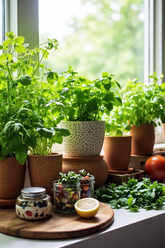 herbs flourish with sunlight