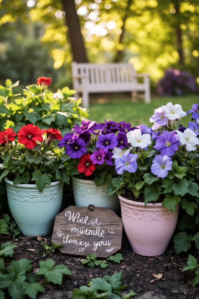 personalized vintage flower pots
