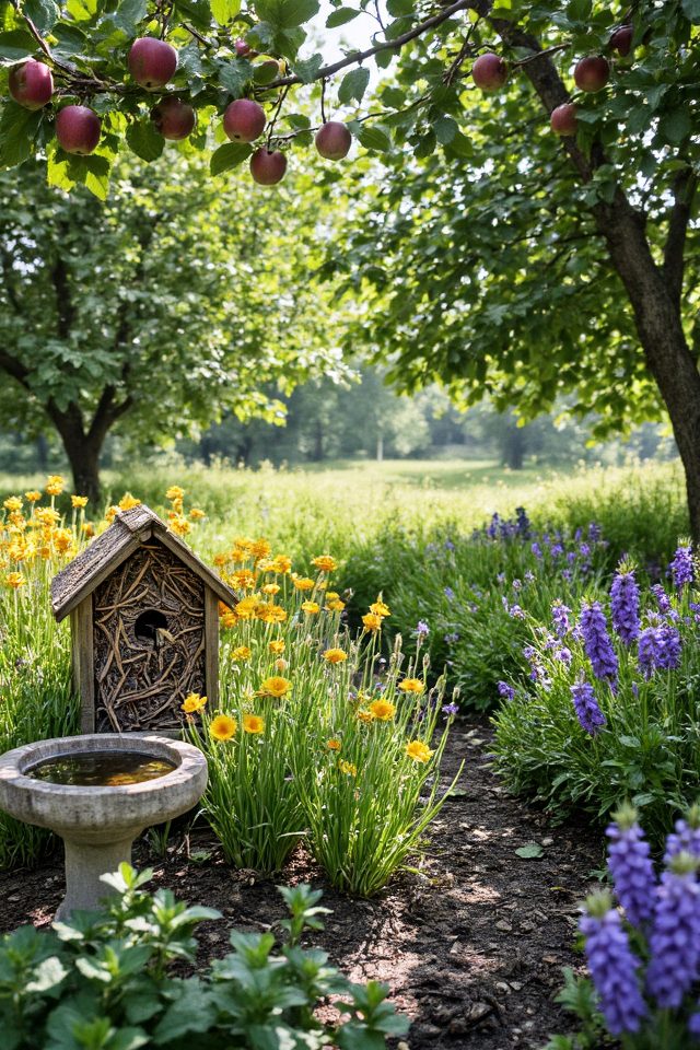 pollinator friendly orchard garden practices