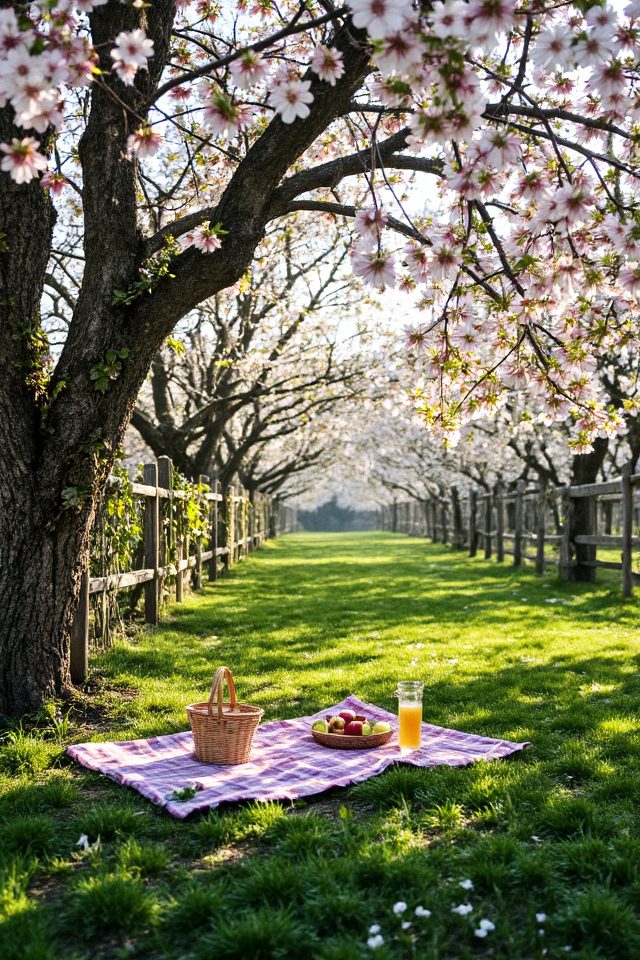 seasonal apple tree displays