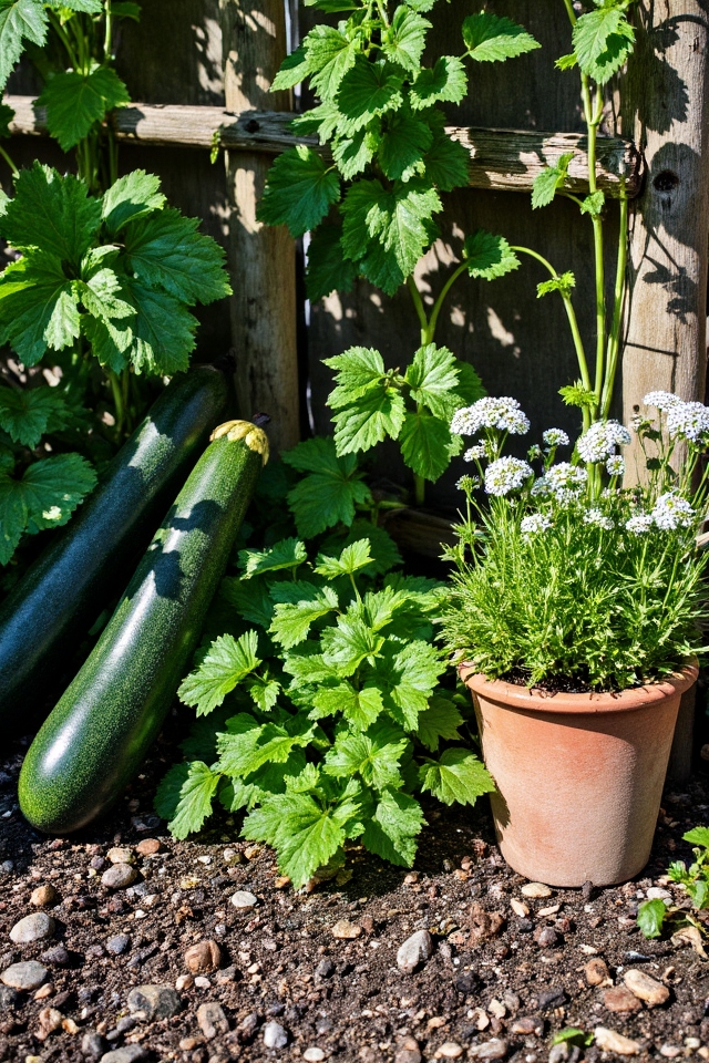 squash and herb garden design