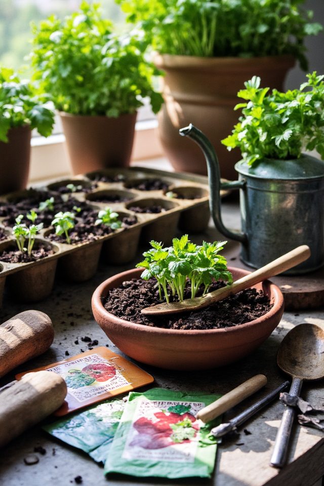 starting herb garden seeds