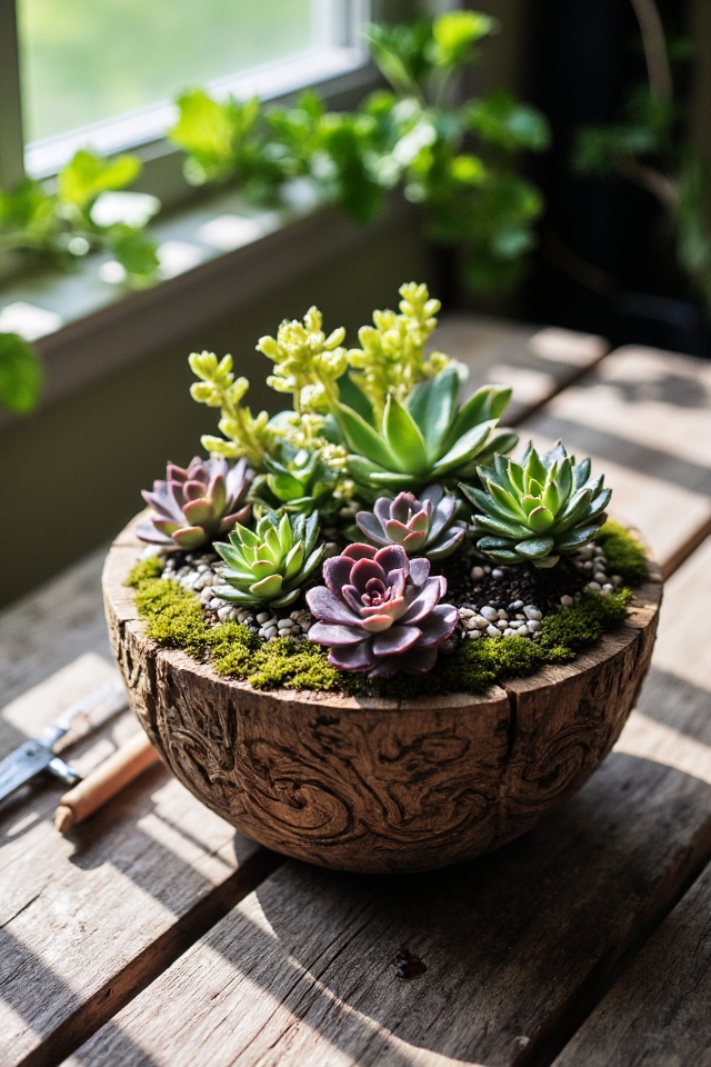 succulent display gift creation