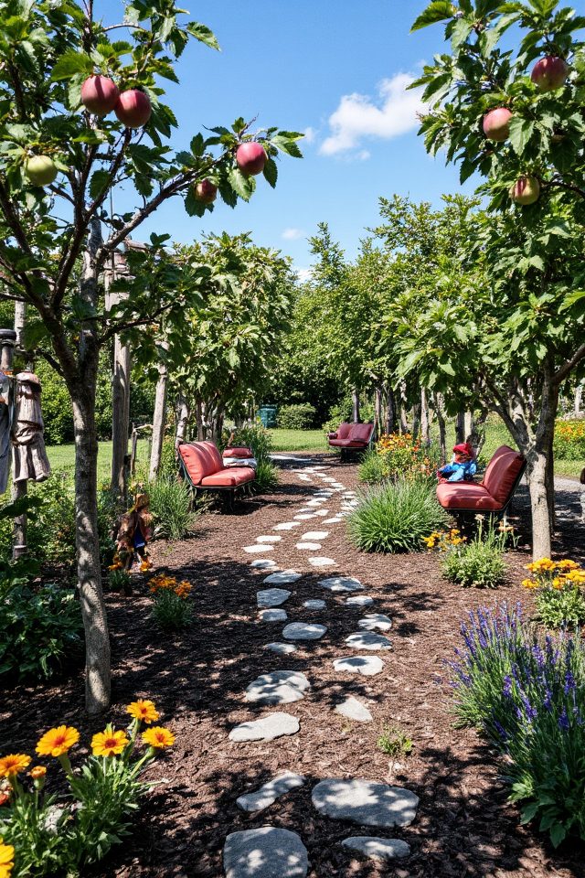themed apple garden design