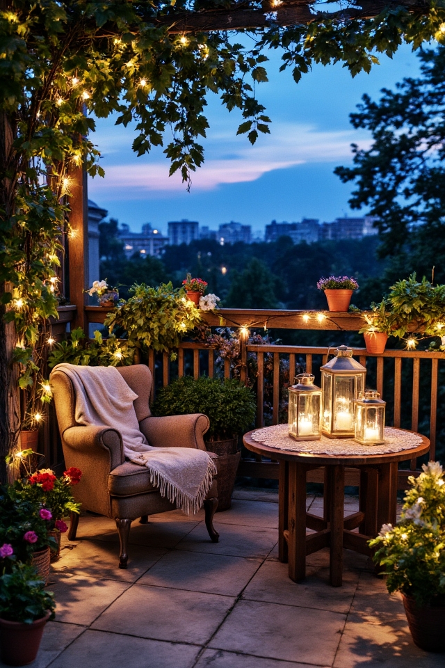 twinkling lights create ambiance