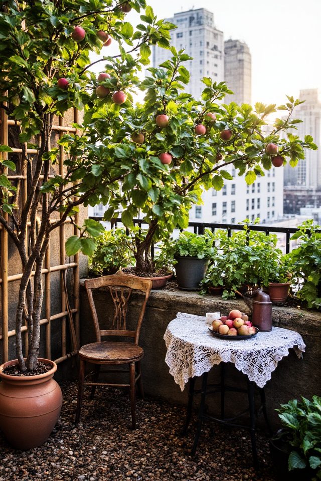 urban apple tree gardening