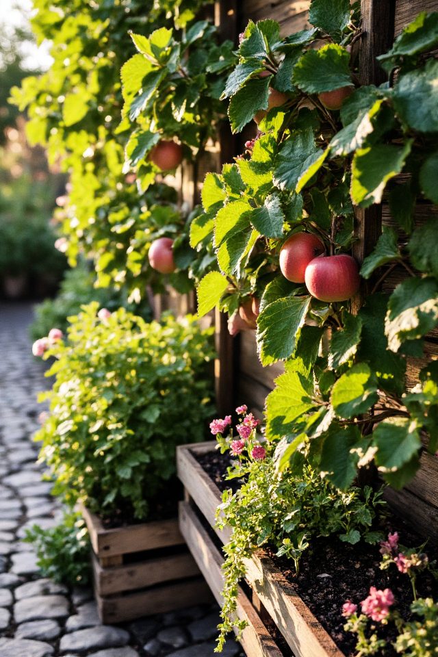 vertical apple tree gardening