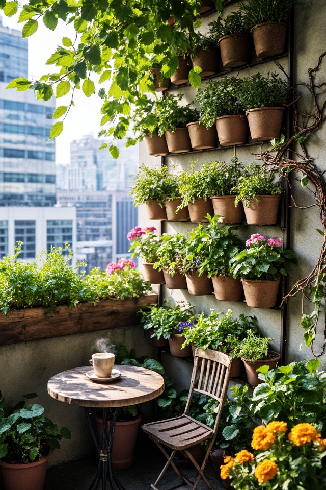 vertical garden balcony installation