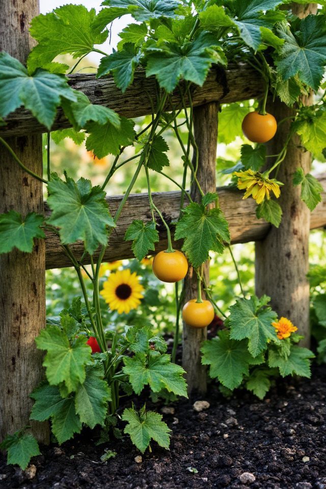 vertical squash gardening techniques