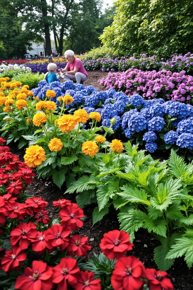 vibrant rainbow garden collaboration