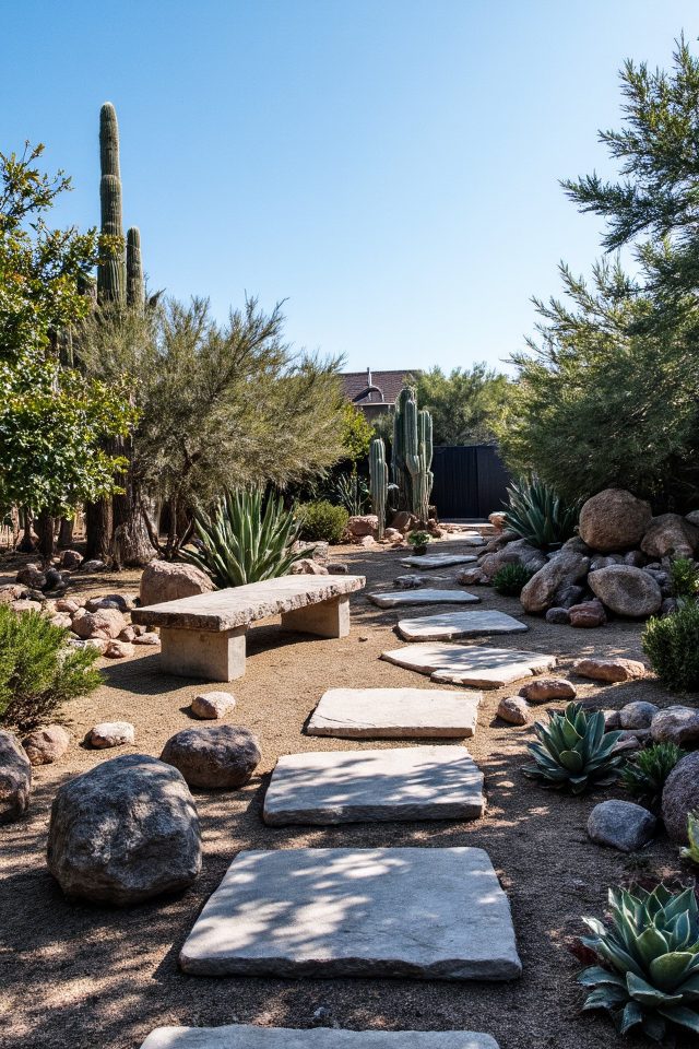 vulcan inspired serene garden design