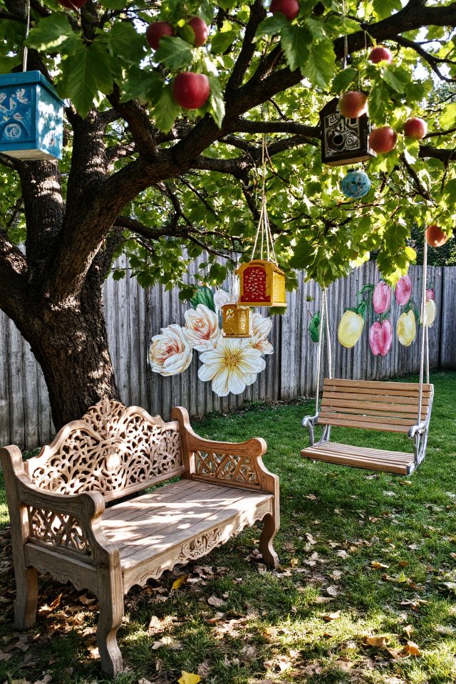 whimsical apple tree decor