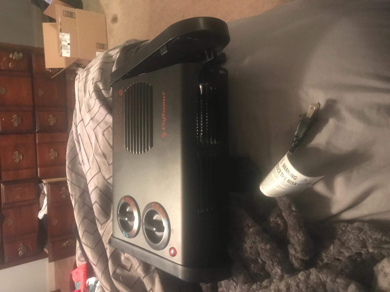 Caframo True North Heater. Low Profile, Quiet, Powerful Heater for Work and Home. Black, 11.25