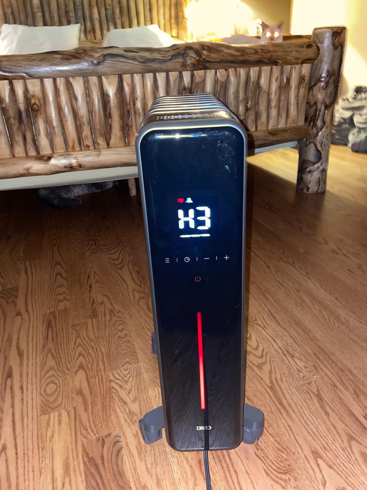 Dreo Radiator Heater, 8 Safety Protection Oil Filled Radiator Heater for Indoor Use, 1500W Electric Heaters for Large Room, 8 Fins, with Remote, 4 Modes, Digital Thermostat, 24H Timer, Quiet Customer Review Dreo Radiator Heater, 8 Safety Protection Oil Filled Radiator Heater for Indoor Use, 1500W Electric Heaters for Large Room, 8 Fins, with Remote, 4 Modes, Digital Thermostat, 24H Timer, Quiet - Customer Photo 4