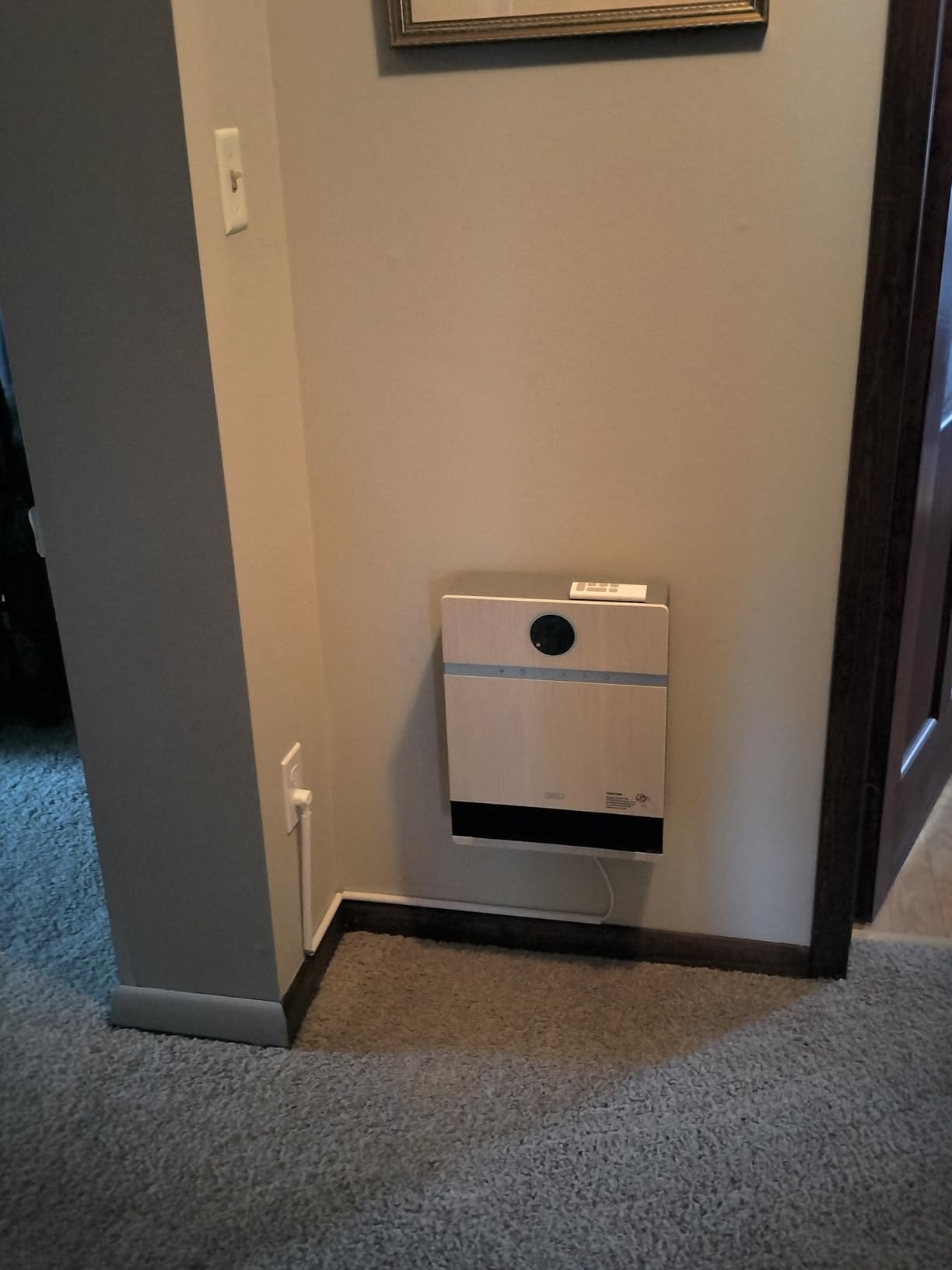 Dreo Smart Wall Heater, IP24 Electric PTC Space Heaters for Indoor Use, 30° Oscillation, Adjustable Thermostat, Remote Control, Works with Alexa, 24H Timer, Easy-mounted for Bedroom, Office, Home - Customer Photo 5