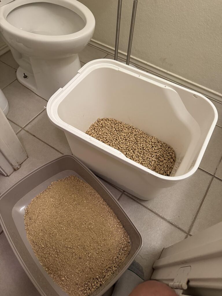 Nature's Logic 100% Natural Pine Pellet Cat Litter - 100% Ponderosa Pine, Dust-Free, Unscented, Biodegradable - Safe for Cats, Kittens, Reptiles & Small Pets - Highly Absorbent - 24 lb Bag customer photo 2
