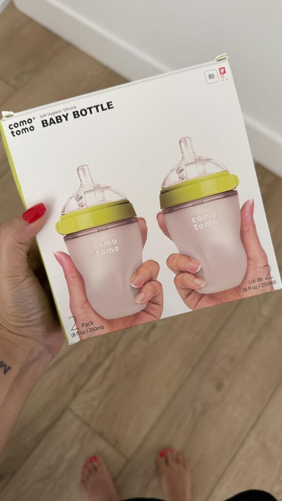 Comotomo Baby Bottle Double Pack, Green, 8oz customer photo 2
