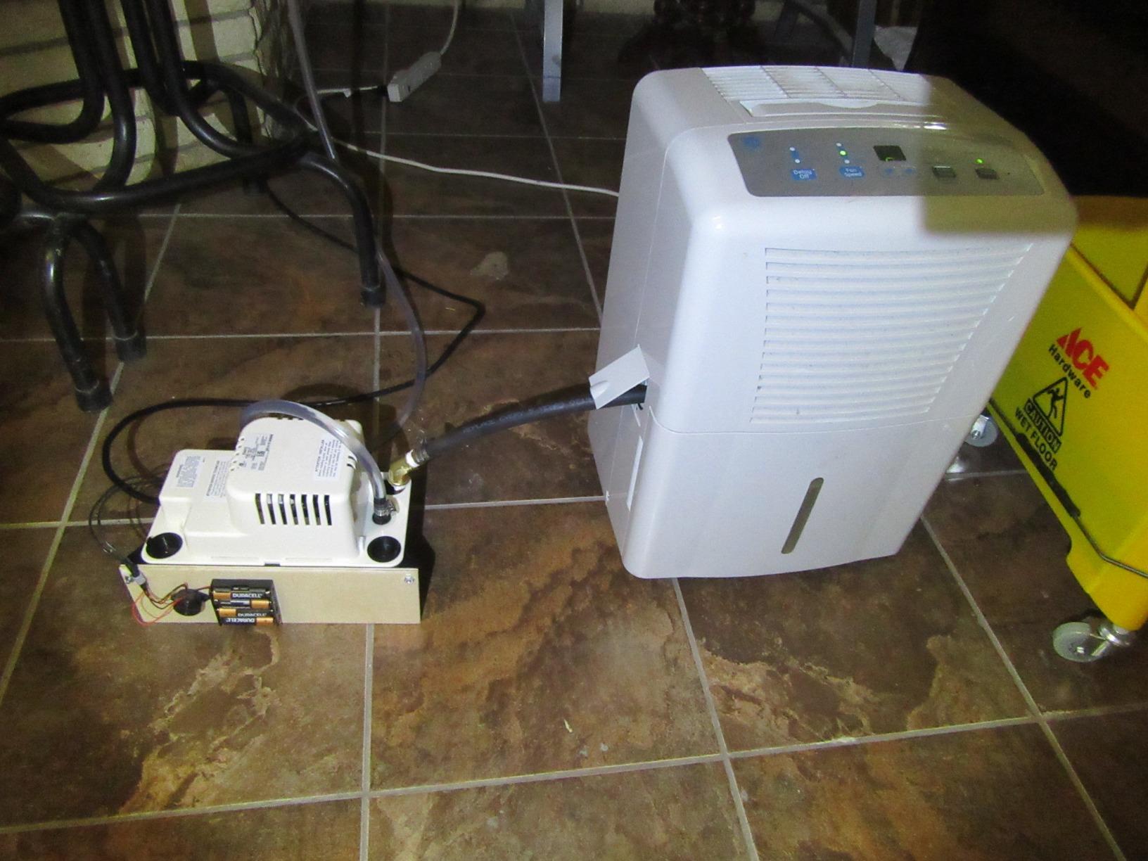 Little Giant VCMA-15ULST 115 Volt, 65 GPH, 1/50 HP Automatic Condensate Removal Pump for HVAC/Refrigeration Systems/Dehumidifiers with Overflow Detection Switch and 20-Foot Tubing, Black/White, 554415 - Customer Photo 1