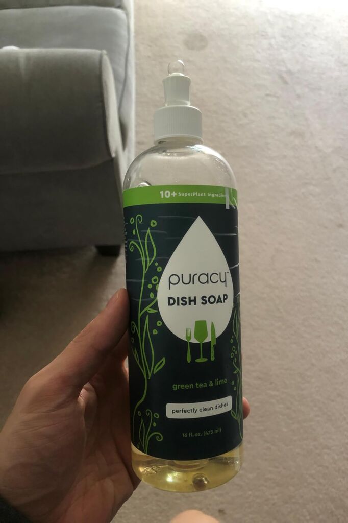 Puracy Natural Dish Soap - Skin-Softening Plant-Based Dishwashing Soap, Non-Toxic Dish Soap, Organic Liquid Dishwashing Detergent Soap (Green Tea & Lime, 16 fl oz) customer photo 1