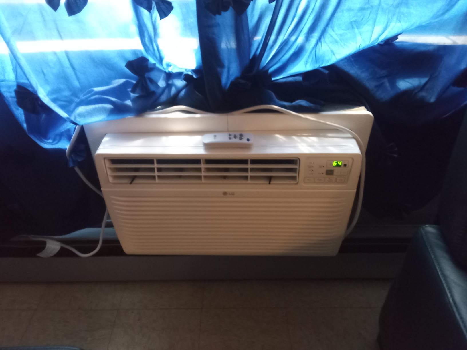 LG 7,800 BTU Through the Wall Air Conditioner, 115V, AC Wall Unit for Rooms up to 330 Sq. Ft., Perfect for Bedroom or Office, Wall Mounted AC Unit with Remote and 3 Cool & Fan Speeds, White - Customer Photo 1