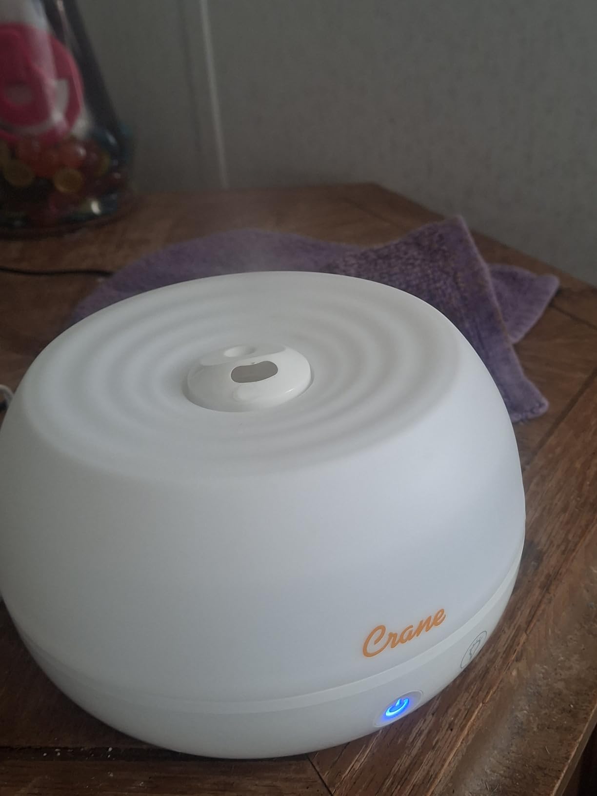 Crane Portable Ultrasonic Travel Humidifier and Diffuser, 0.2 Gallon Cool Mist, Optional Essential Oil Diffuser, No Filter Needed, White Customer Review Crane Portable Ultrasonic Travel Humidifier and Diffuser, 0.2 Gallon Cool Mist, Optional Essential Oil Diffuser, No Filter Needed, White - Customer Photo 1