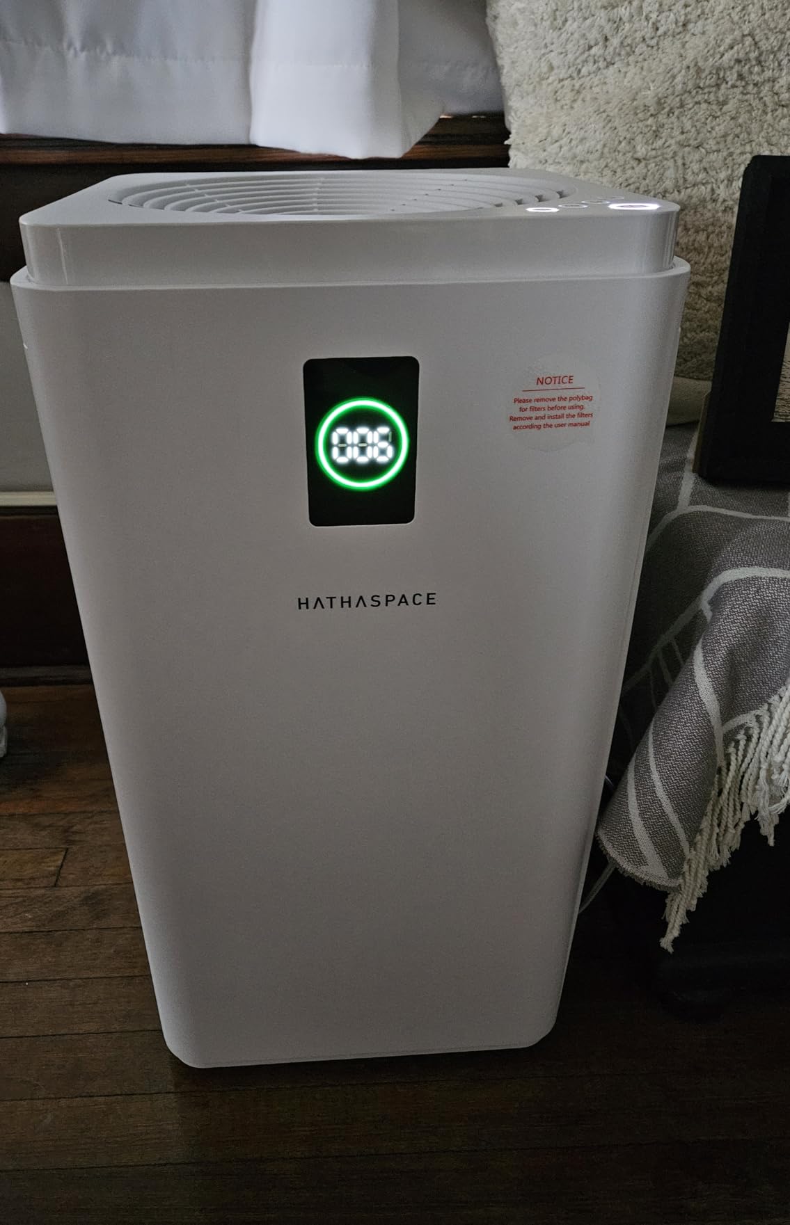 HATHASPACE HSP001 True HEPA Air Purifier for Home, Removes 99.9% of Dust, Smoke, Pet Dander, Odors, VOCs, Covers Up to 700 Sq. Ft, Quiet Air Cleaner with Smart Sensor for Bedroom & Large Rooms - Customer Photo 2