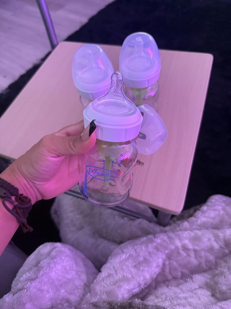 Dr. Brown's Natural Flow Anti-Colic Options+ Wide-Neck Glass Baby Bottles 5 oz, 3 Pack customer photo 1