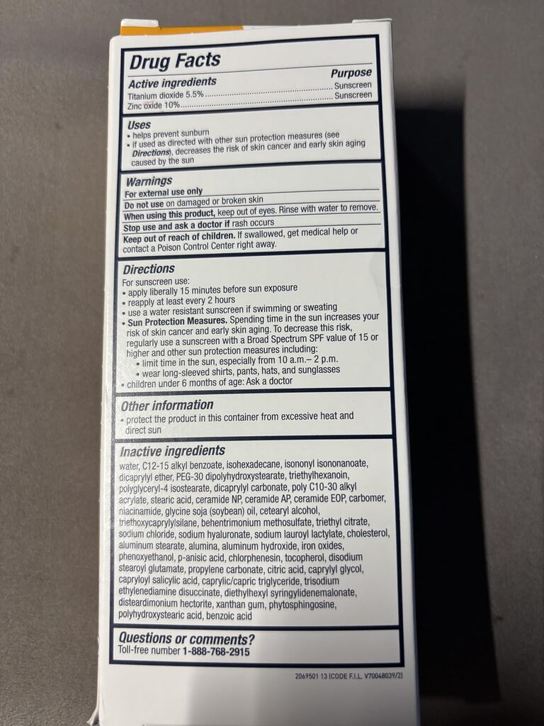 CeraVe Tinted Sunscreen for Face, Mineral SPF 30 Moisturizer, Medium, 1.7oz customer photo 2