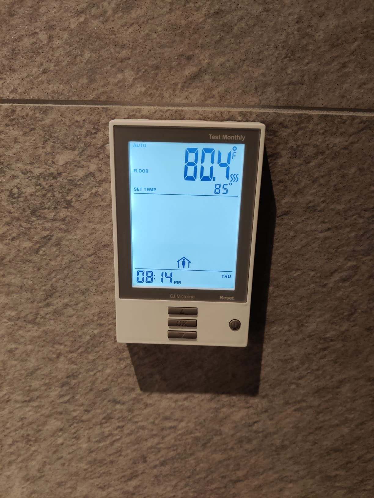 10sqft Floor Heating Mat Kit - 120v Electric Floor Heating System - Radiant Heated Flooring System for Tile & Laminate - Includes UTN4 Non-Programmable Thermostat w/GFCI, Alarm & Sensor - Customer Photo 2
