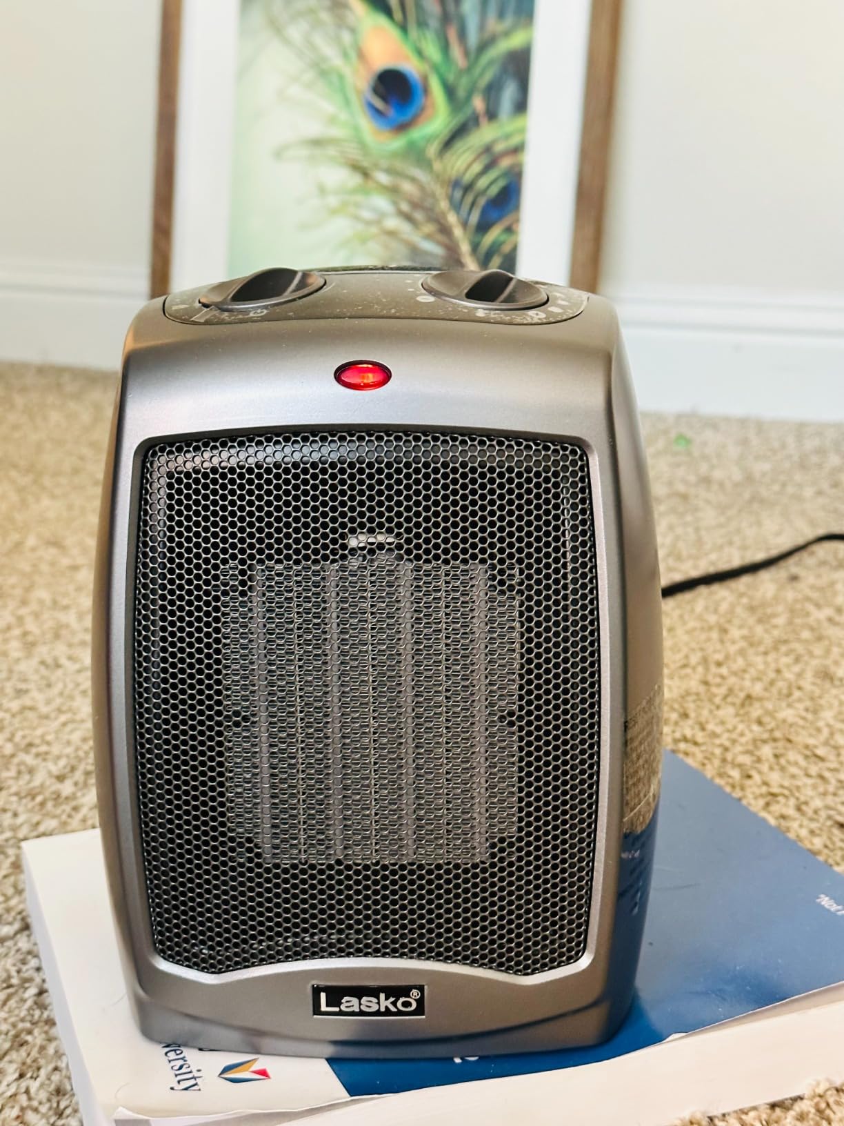 Lasko Portable Indoor Electric Ceramic Space Heater with Tip-Over Safety Switch, Overheat Protection and Thermostat, 2 Speeds, Safe for Home, 9.2 Inches, Dark Gray, 1500W, 754201 Customer Review Lasko Portable Indoor Electric Ceramic Space Heater with Tip-Over Safety Switch, Overheat Protection and Thermostat, 2 Speeds, Safe for Home, 9.2 Inches, Dark Gray, 1500W, 754201 - Customer Photo 1