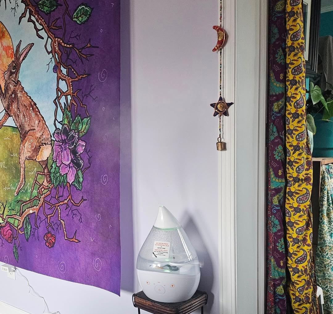 Crane White Drop 4 in 1 Ultrasonic Cool Mist Top Fill Humidifier with Sound Machine, 1 Gallon Tank, For Large Rooms, Clear and White, Baby Nursery Humidifier - Customer Photo 2