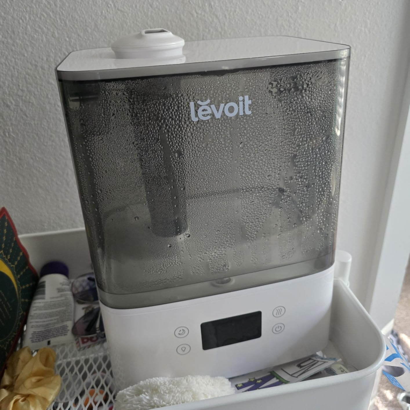 LEVOIT Smart Humidifiers for Bedroom Large Room Home,(6L) Cool Mist Top Fill Essential Oil Diffuser for Baby & Plants,Smart App & Voice Control, Rapid Humidification & Auto Mode-Quiet Sleep Mode, Gray - Customer Photo 1