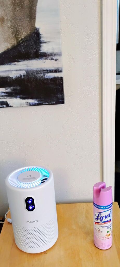 MOOKA Air Purifiers for Home Large Room up to 1076 ft², H13 True HEPA Air Filter Cleaner, Odor Eliminator, Remove Smoke Dust Pollen Pet Dander, Night Light, B-D02L White customer photo 1