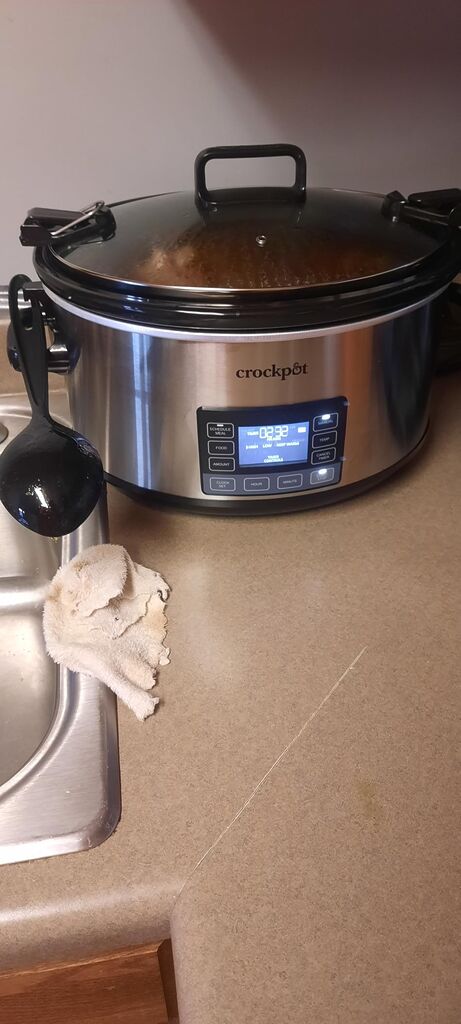 Crock-Pot 7-Quart Slow Cooker, Portable Programmable with Timer, Locking Lid, Stainless Steel customer photo 1