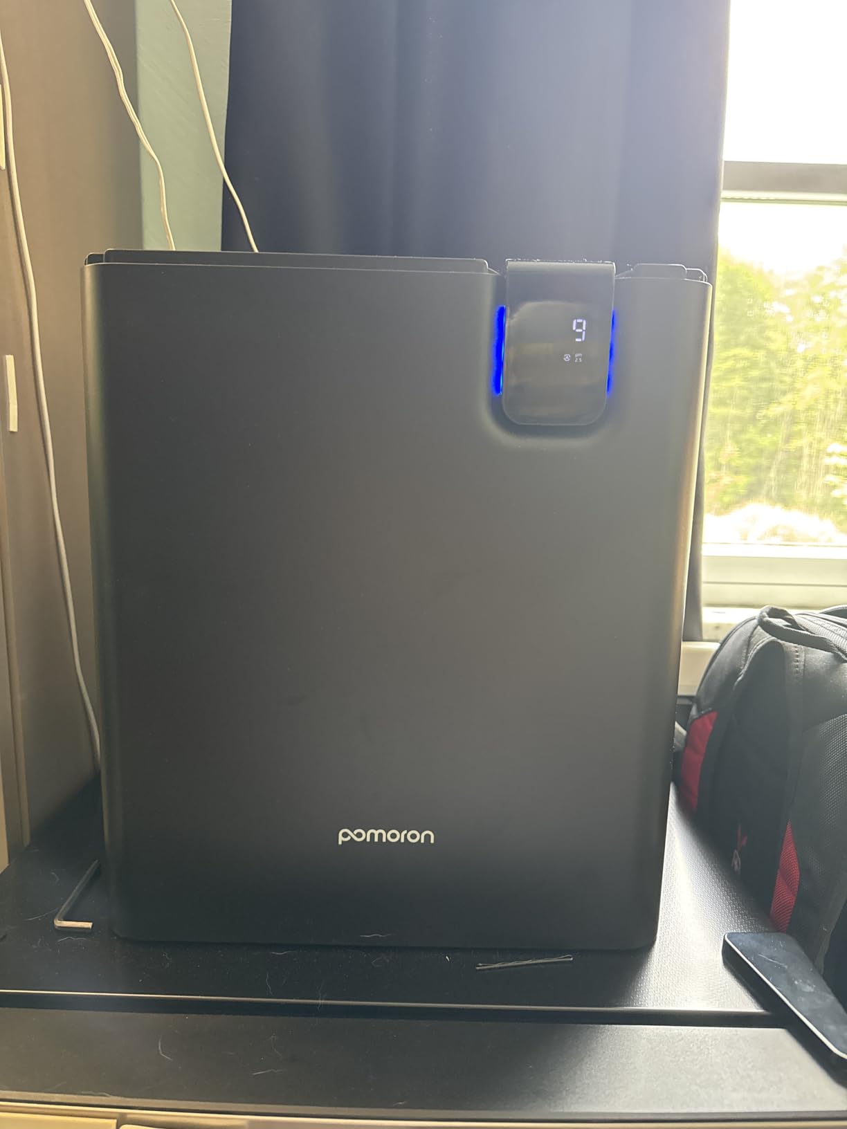 POMORON 4-in-1 Air Purifiers for Home, Air Ionizer Negative Ion Generator, H13 HEPA Filter, UV, Covers 1250 Ft² 99.97% Removal Rate for Pollen Smoke Pet Dander Air Cleaner for Bedroom, MJ002H, Black - Customer Photo 4