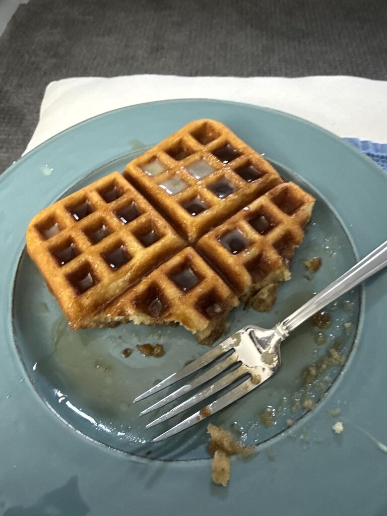 Ninja Belgian Waffle Maker Pro | Vertical Design | 5 Shade Settings with Precision-Pour Cup & Chef-curated Recipe Guide | Black & Silver | BW1001 customer photo 1