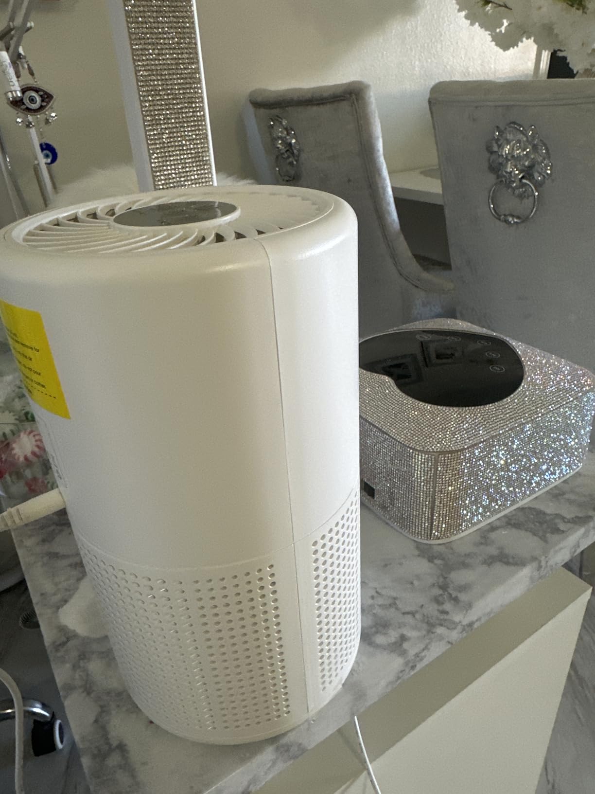 Air Purifiers for Bedroom, FULMINARE H13 True HEPA Air Filter, Quiet Air Cleaner With Night Light,Portable Small Air Purifier for Home, Office, Living Room - Customer Photo 2