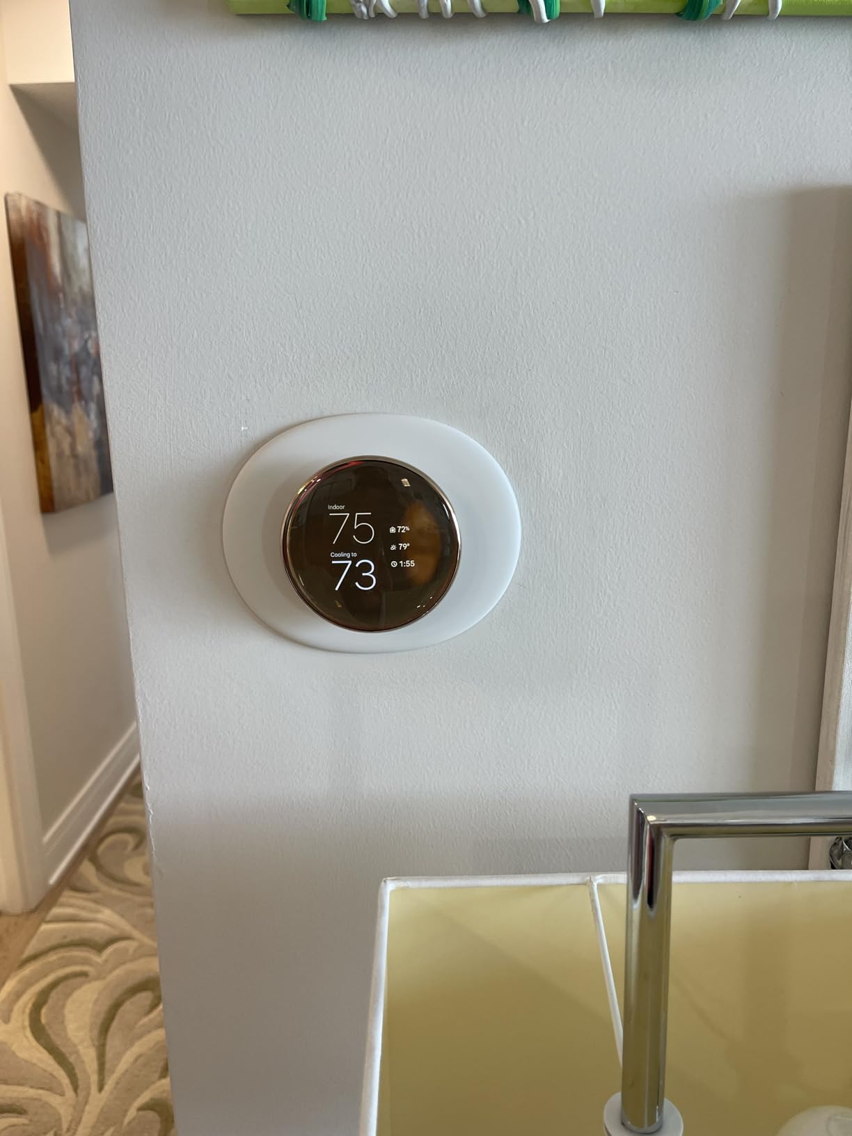 Google Nest Learning Thermostat (4th Gen, 2024) with Nest Temperature Sensor - Energy Saving Smart Thermostat - Works with Alexa, Apple HomeKit and Google Home App - Polished Silver - Customer Photo 1